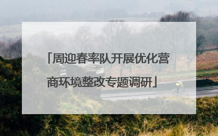 周迎春率队开展优化营商环境整改专题调研
