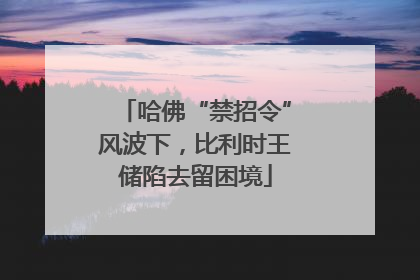 哈佛“禁招令”风波下，比利时王储陷去留困境