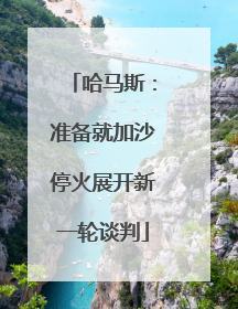 哈马斯：准备就加沙停火展开新一轮谈判