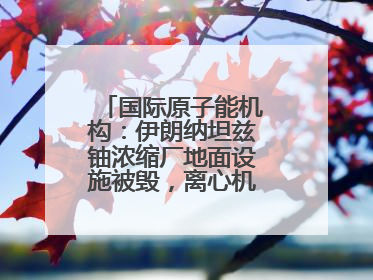 国际原子能机构：伊朗纳坦兹铀浓缩厂地面设施被毁，离心机可能已受损