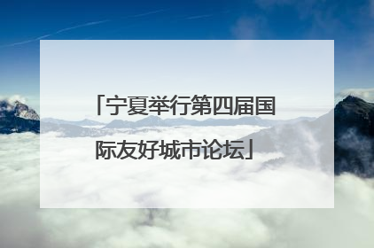 宁夏举行第四届国际友好城市论坛