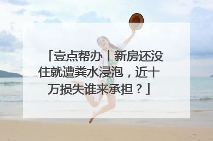 壹点帮办丨新房还没住就遭粪水浸泡，近十万损失谁来承担？