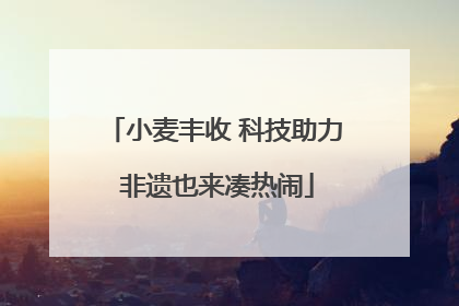 小麦丰收 科技助力 非遗也来凑热闹