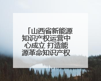 山西省新能源知识产权运营中心成立 打造能源革命知识产权新引擎