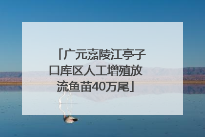 广元嘉陵江亭子口库区人工增殖放流鱼苗40万尾