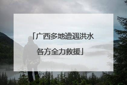 广西多地遭遇洪水 各方全力救援