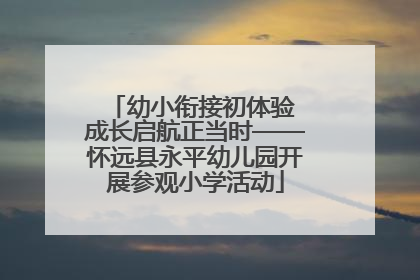 幼小衔接初体验 成长启航正当时——怀远县永平幼儿园开展参观小学活动