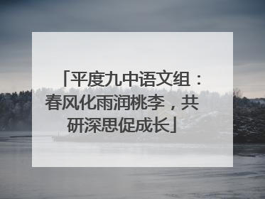 平度九中语文组：春风化雨润桃李，共研深思促成长