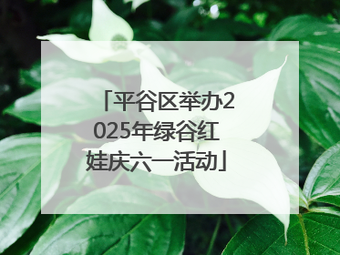 平谷区举办2025年绿谷红娃庆六一活动