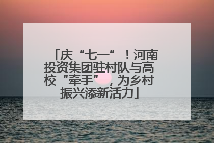 庆“七一”！河南投资集团驻村队与高校“牵手”，为乡村振兴添新活力