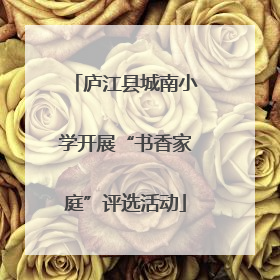 庐江县城南小学开展“书香家庭”评选活动
