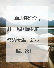 廊坊经洽会，赶一场国际化的经济大集｜新京报评论