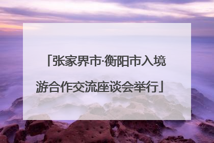 张家界市·衡阳市入境游合作交流座谈会举行