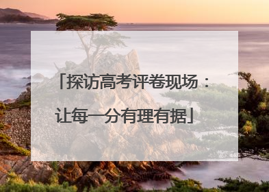 探访高考评卷现场：让每一分有理有据