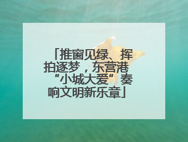推窗见绿、挥拍逐梦，东营港“小城大爱”奏响文明新乐章
