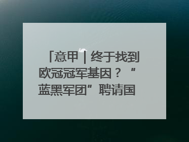 意甲｜终于找到欧冠冠军基因？“蓝黑军团”聘请国米名宿齐沃执教