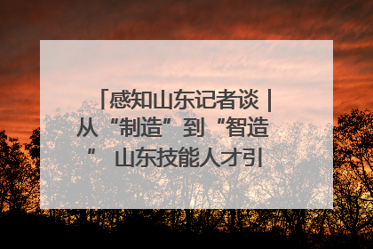 感知山东记者谈｜从“制造”到“智造” 山东技能人才引领产业升级