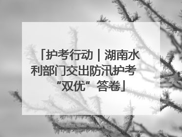 护考行动｜湖南水利部门交出防汛护考“双优”答卷