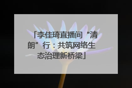 李佳琦直播间“清朗”行：共筑网络生态治理新桥梁