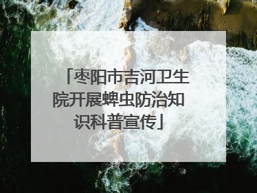 枣阳市吉河卫生院开展蜱虫防治知识科普宣传