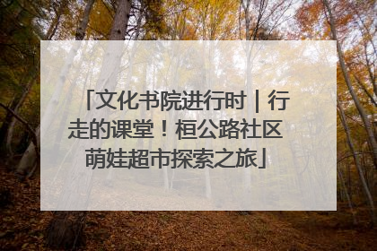 文化书院进行时｜行走的课堂！桓公路社区萌娃超市探索之旅