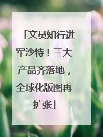 文员知行进军沙特！三大产品齐落地，全球化版图再扩张