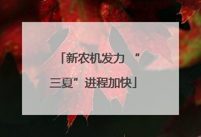新农机发力 “三夏”进程加快