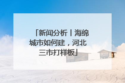 新闻分析丨海绵城市如何建，河北三市打样板
