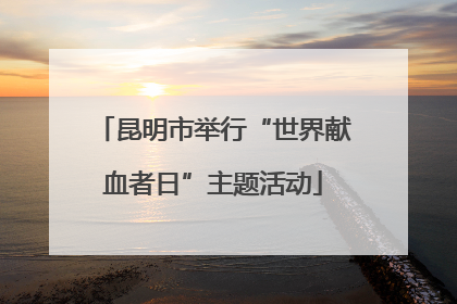 昆明市举行“世界献血者日”主题活动
