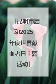 昆明市启动2025年度世界献血者日主题活动