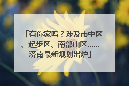有你家吗？涉及市中区、起步区、南部山区……济南最新规划出炉