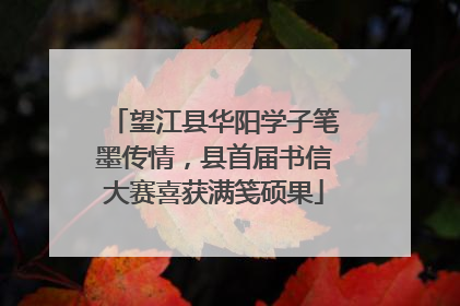望江县华阳学子笔墨传情，县首届书信大赛喜获满笺硕果