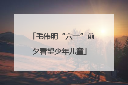 毛伟明“六一”前夕看望少年儿童