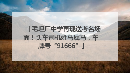 毛坦厂中学再现送考名场面！头车司机姓马属马，车牌号“91666”