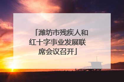 潍坊市残疾人和红十字事业发展联席会议召开