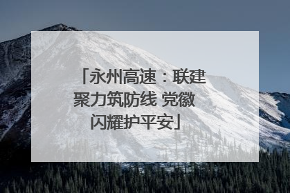 永州高速：联建聚力筑防线 党徽闪耀护平安