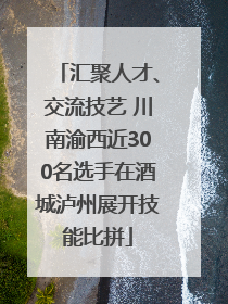 汇聚人才、交流技艺 川南渝西近300名选手在酒城泸州展开技能比拼