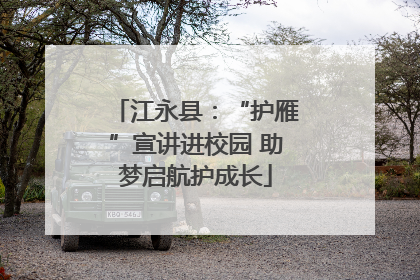 江永县：“护雁”宣讲进校园 助梦启航护成长