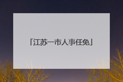 江苏一市人事任免