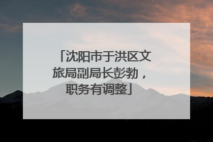 沈阳市于洪区文旅局副局长彭勃，职务有调整