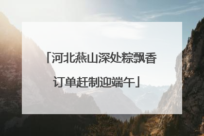 河北燕山深处粽飘香 订单赶制迎端午