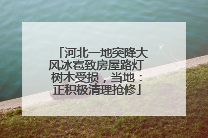 河北一地突降大风冰雹致房屋路灯树木受损，当地：正积极清理抢修