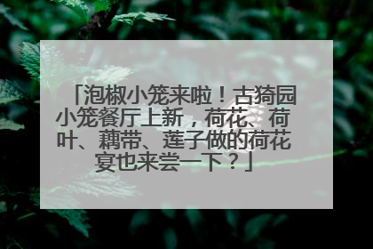 泡椒小笼来啦！古猗园小笼餐厅上新，荷花、荷叶、藕带、莲子做的荷花宴也来尝一下？