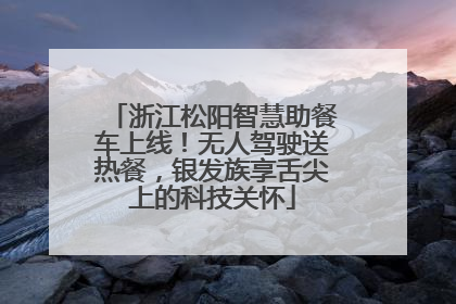 浙江松阳智慧助餐车上线！无人驾驶送热餐，银发族享舌尖上的科技关怀