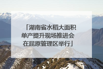 湖南省水稻大面积单产提升现场推进会在屈原管理区举行