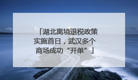 湖北离境退税政策实施首日，武汉多个商场成功“开单”