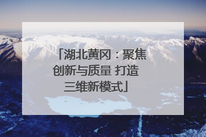 湖北黄冈：聚焦创新与质量 打造三维新模式