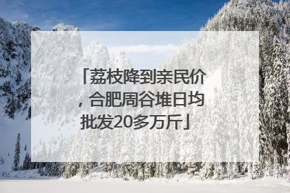 荔枝降到亲民价，合肥周谷堆日均批发20多万斤