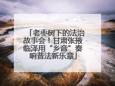 老枣树下的法治故事会！甘肃张掖临泽用“乡音”奏响普法新乐章