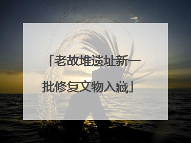老故堆遗址新一批修复文物入藏